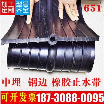 中埋橡胶止水带651型胶水钢边式止水带接头钢板外贴式热熔机