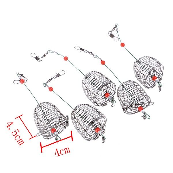 Stainless Steel Wire Fishing Lure Conical Cage Fish Bait