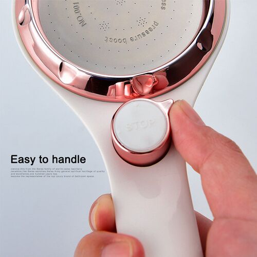 好货Handheld Shower Head ABS Booster Shower Head Set On/Off
