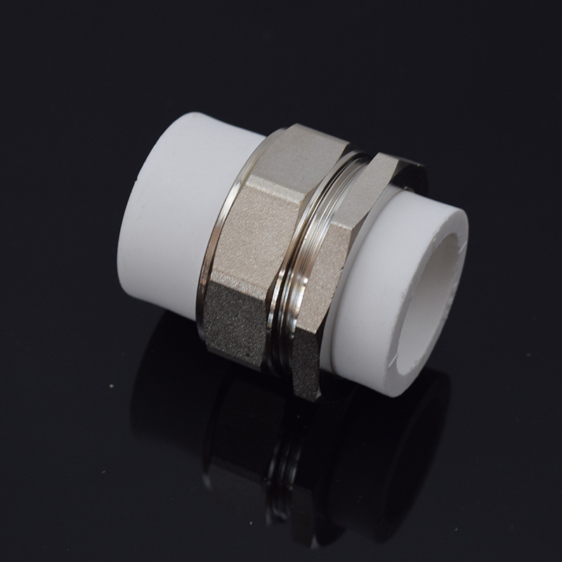 ppr双头热熔铜活接ppr活接ppr水管接头管件配件ppr活结4分6分 1寸