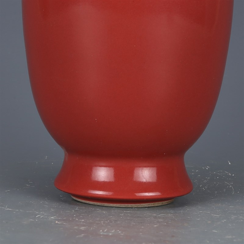 清康熙祭红瓶 仿古瓷器 古董古玩 旧货老货 手工摆件收藏品