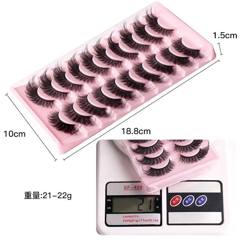 10 Pairs Eyelashes Lashes Natural Wispy Fluffy Fake Eyelashe