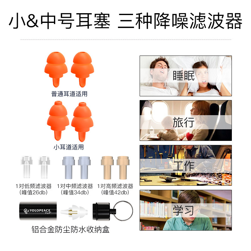 低频防噪音消除屏蔽器神器隔绝装修耳塞声音睡觉睡眠楼上超级隔音