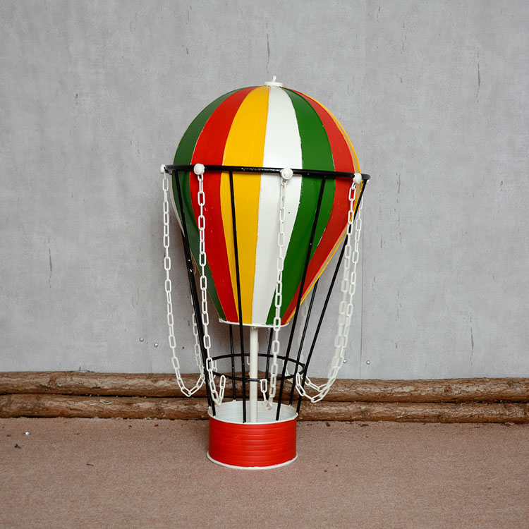 复古工业风铁艺热气球装饰品家居软装酒吧网咖壁吊挂摆件摄影道具