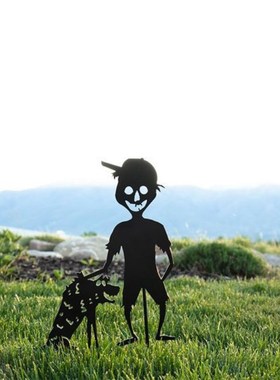 Halloween Cute Ghost Zombies-Metal Art Standing Silhouette f