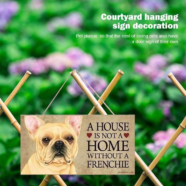 Retro Wood Dog Plaques Recular Wooden Pet Tag