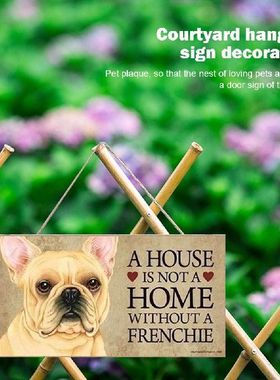 Retro Wood Dog Plaques Recular Wooden Pet Tag