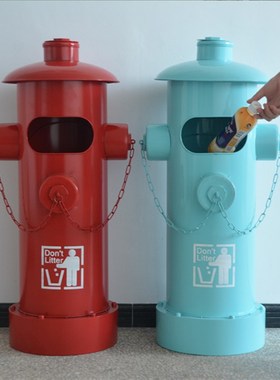 复古工业风个性油桶垃圾桶摆件户外收纳摆设饭厅商场分类垃圾装饰