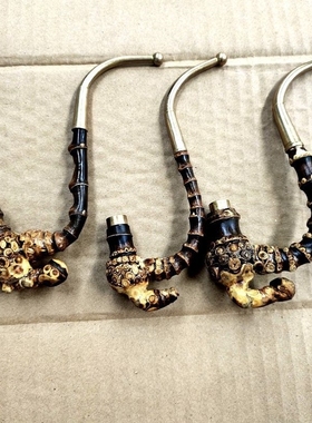 贵州黑竹竹子烟斗老式手工烟杆竹根旱烟袋锅烟枪配件【15天内发货