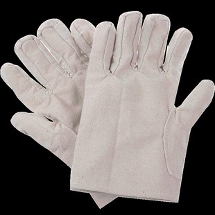 双层加厚帆布手套劳保耐磨电焊工作劳动工业加长单层薄款 24线 男士