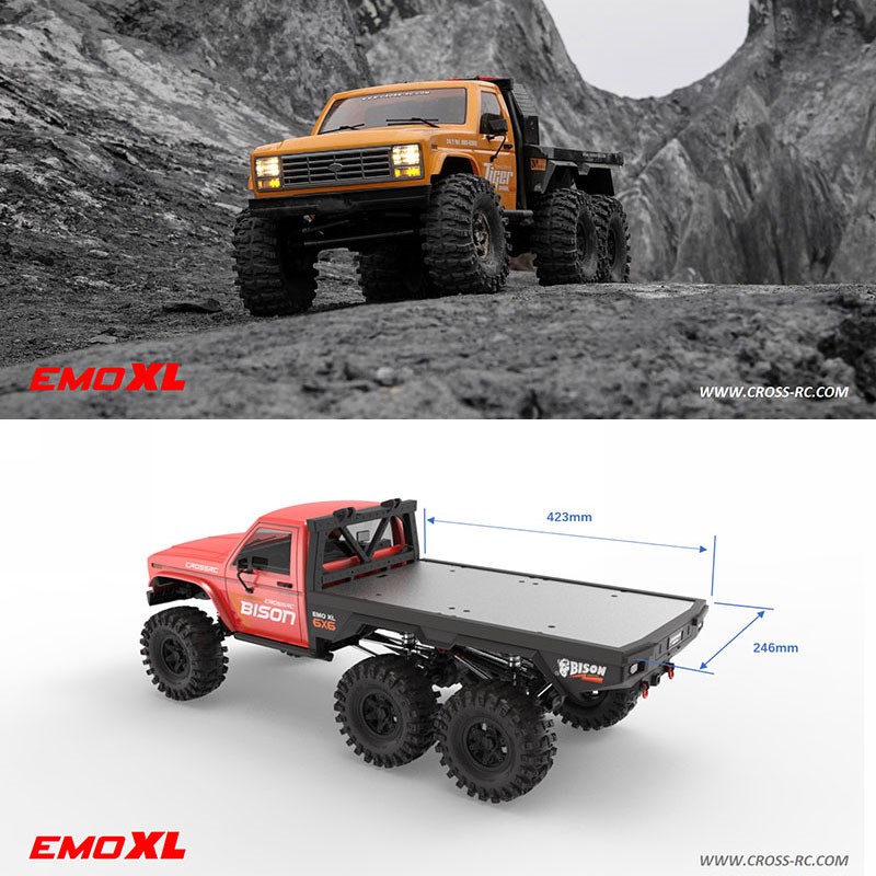 CROSSRC EMO XL大野牛1/8遥控电动攀爬车6X6驱越野车RTR RC模型车