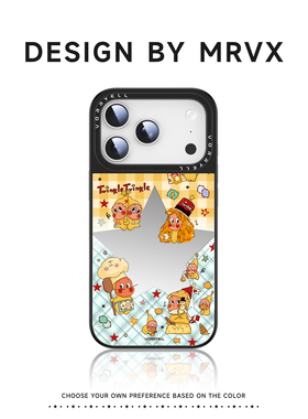 星星人适用苹果17手机壳iphone16promax新款卡通magsafe磁吸15pro补妆镜子14pm小众可爱ip13不会撞款12女防摔