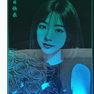 手工锤子玻璃画真人照片非遗敲击琉璃画周年送女友礼品纪念日礼物