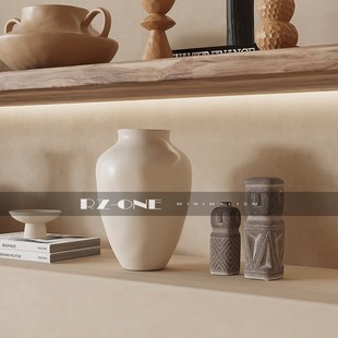 原木中古侘寂风开放格酒柜复古摆件民宿酒店营销中心大平层装饰