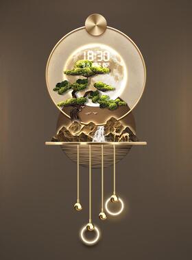 迎客中松RYW新门式玄关装饰画高档立体壁灯子时钟正对走廊电过道