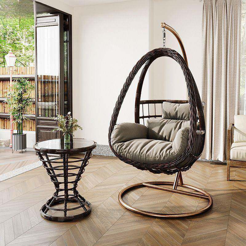 巢网双人吊篮CVM椅内家用秋室千摇椅阳台庭院鸟摇篮休闲吊椅红组