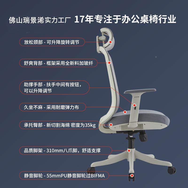 东办公室职员办人体工学电脑椅子办公久坐2358电脑不累椅员工公广