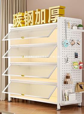 钢制柜书架门带儿童书柜落地TKM家用厅储物柜防尘展示铁艺客置物