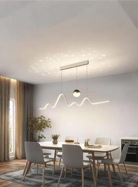 山水餐厅厨吊灯星空2吊025新吧款客厅灯房吊灯网80544红台一字长