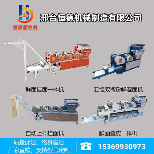 进口全自动大型压鲜面条机商用饺子馄饨皮自动爬杆挂面机