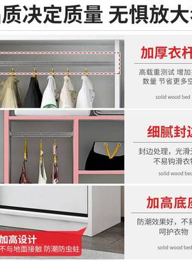 衣现代简约用生态板简易儿童实木收纳家用卧室衣柜出柜租柜NMC房