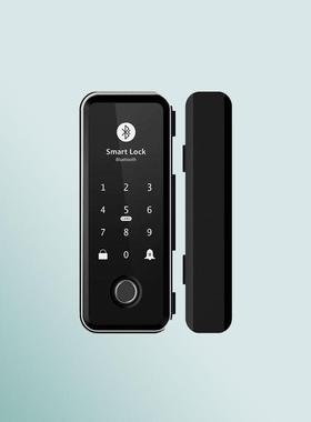 免开孔13332纹通通锁刷卡锁有框门木门双钩锁公司勤打卡考玻璃门