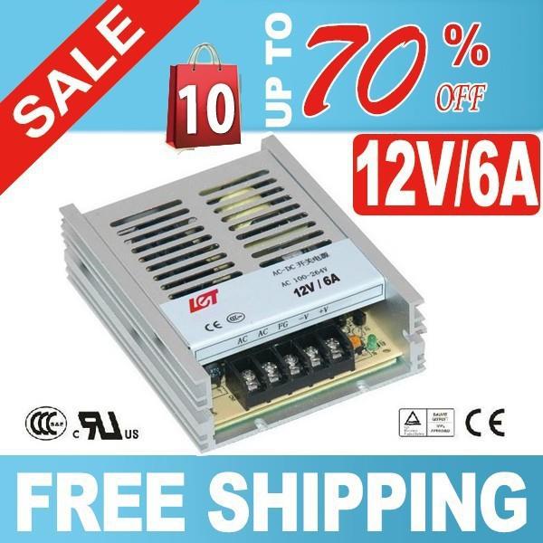 力腾12V6A超薄开关电源K70-12集中供电/监控安防/LED/工业电源72W