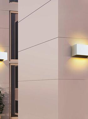 现子代d简约院le户外壁灯四叶方形双头庭外墙灯装QMZ饰照明灯具