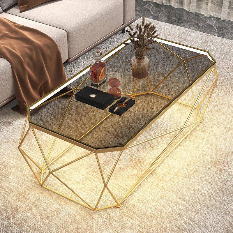 茶几奢现代户型厅家用桌简约小钢ODH化玻璃休轻闲理发店影客音室