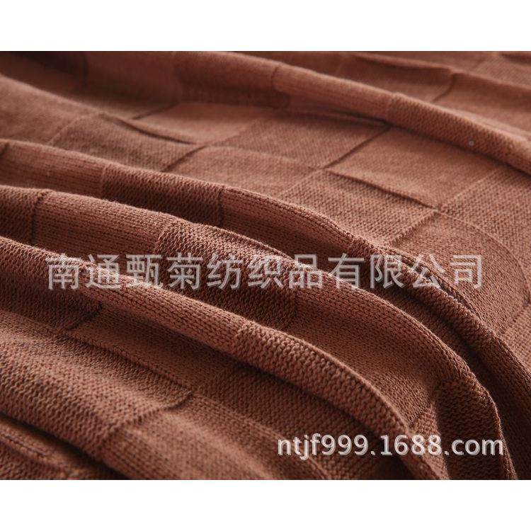 无品牌/棉方格针毯子日食闲织毛线毯子酒休店全航空毯