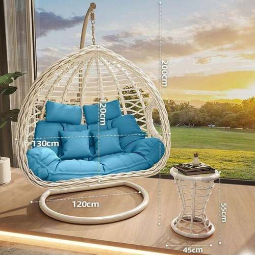 阳吊篮户外秋千摇篮椅庭A-30院双人椅吊家用室内鸟巢台吊床藤摇摇