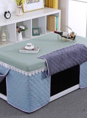 罩新款火13958茶几罩桌烤布六片式长方形合一家用揭盖取暖桌罩火