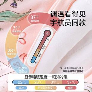 婴儿睡春夏薄款宝宝分腿睡袋纯棉防惊跳袋夏71852季儿童防踢被四