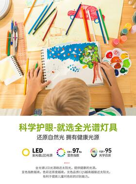 卧无频闪蓝光智能轻奢室房间主灯RA防9C-G90337全光谱护眼房吊灯