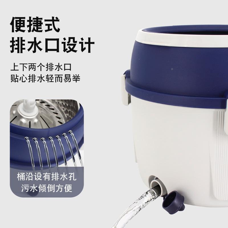 旋新转拖把单2024款家用拖布墩ltao1006布桶好神锈钢桶甩干拖一净