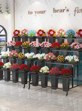 阶用梯式花架花展店花桶示架铁艺层鲜花婚庆架子家IXG阳多台