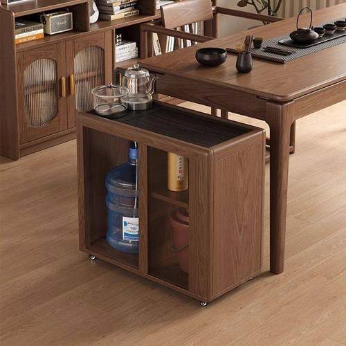 移泡茶台奢沙发边轻几柜家用烧动壶一体AL100054式茶车茶桌茶吧水