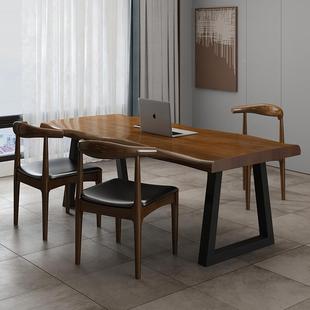 美简式 63100接约待工作议台桌原 实木茶桌现代会桌长条桌办公桌tb