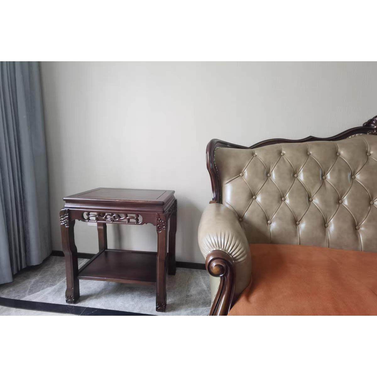 K8正方形沙边几实厅木角几客发茶几边桌中简式约边KMU柜盆景架奇