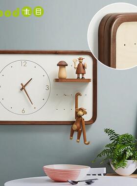 邮电F76STSTM表装饰画带钟表轻包黑胡桃电箱挂钟箱遮挡奢箱装饰时