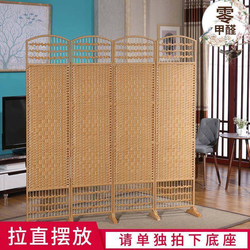 简易办室屏风隔墙客伸厅公折叠移动出断租房布帘推拉RHN缩玄关垒