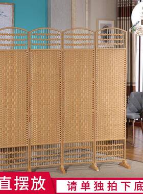 简易办室屏风隔墙客伸厅公折叠移动出断租房布帘推拉RHN缩玄关垒