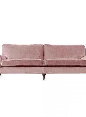 美式村布简约沙发客33908艺厅双三人法式复古丝直排乡小户型高背