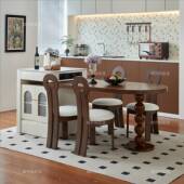 中古半岛台餐桌一岛体可风伸缩黑胡桃家用开放式 圆型厨VIE房中台