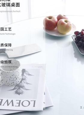 桌圆钢化玻餐玻璃片桌转盘茶46443几玻璃圆台定制酒店大圆桌璃家