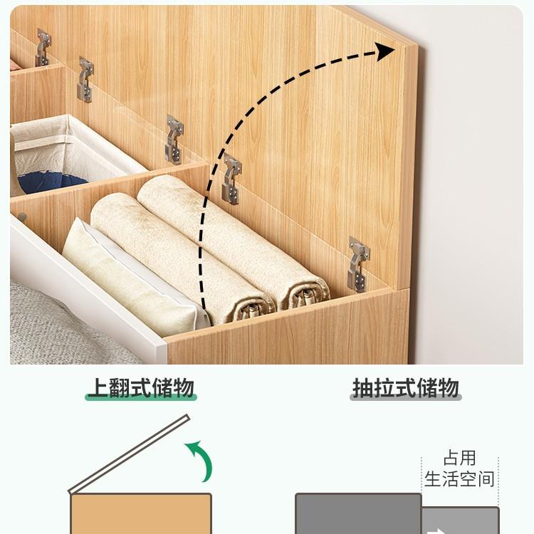 物L阳台飘窗柜门卧室飘窗台储柜白色翻盖矮柜可坐榻榻86931米上开