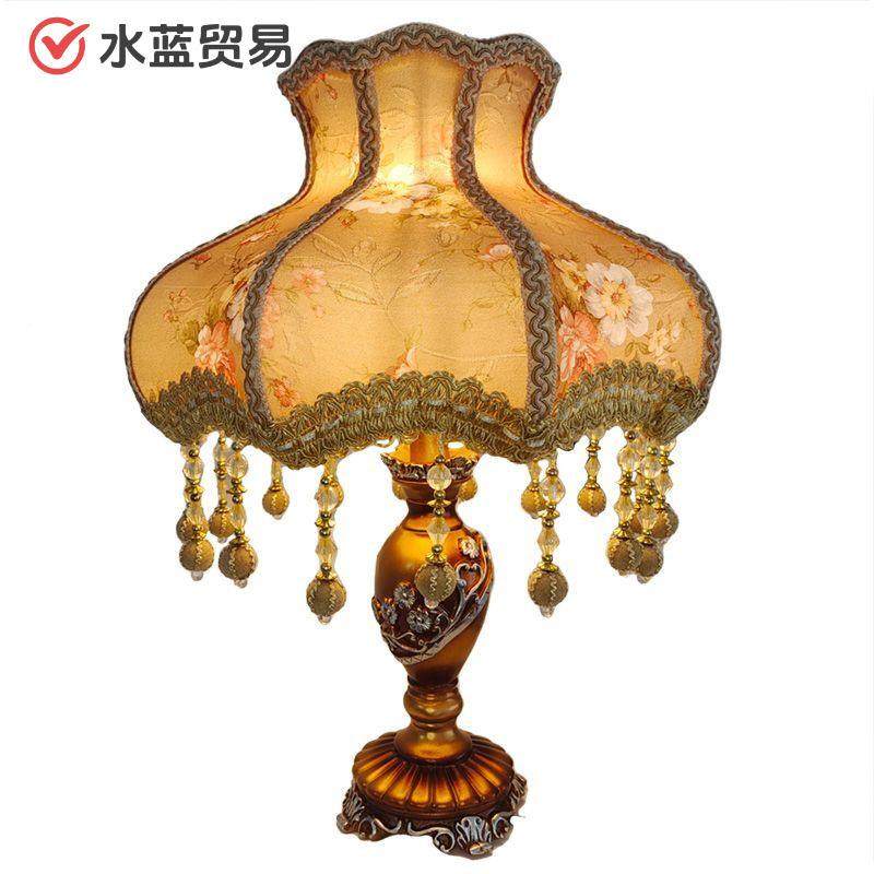 古结复MDO婚台柜灯卧室温馨婚房床头灯欧式客厅家遥用浪漫装饰控