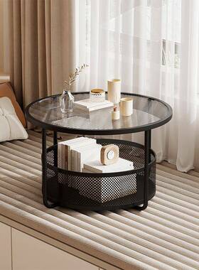 钢化玻璃卧室飘桌窗炕桌子米小茶几阳台迷你矮73841桌轻奢坐地榻