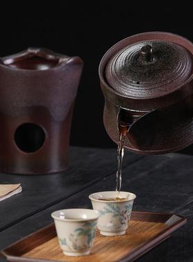 把泥大口手工砂铫煮茶壶窑变跳盖家55324侧用烧水泡茶壶炭炉茶具