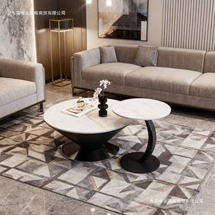 意式用极简浮飞碟ORE岩悬板茶桌几客厅家圆锥形茶小户型感设计师